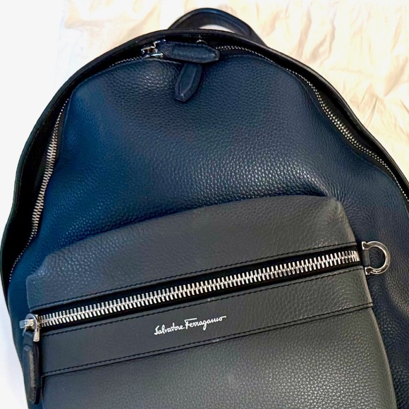 New Salvatore Ferragamo Calfskin Backpak - Picture 2 of 8
